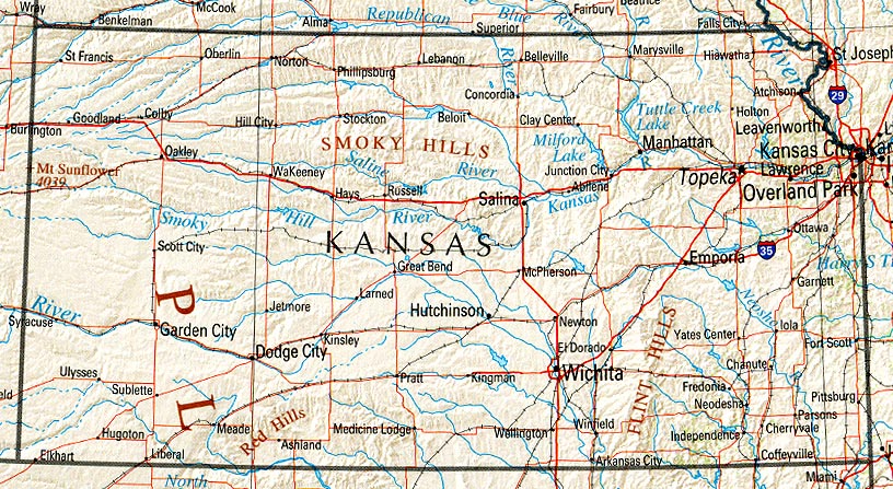 Kansas map